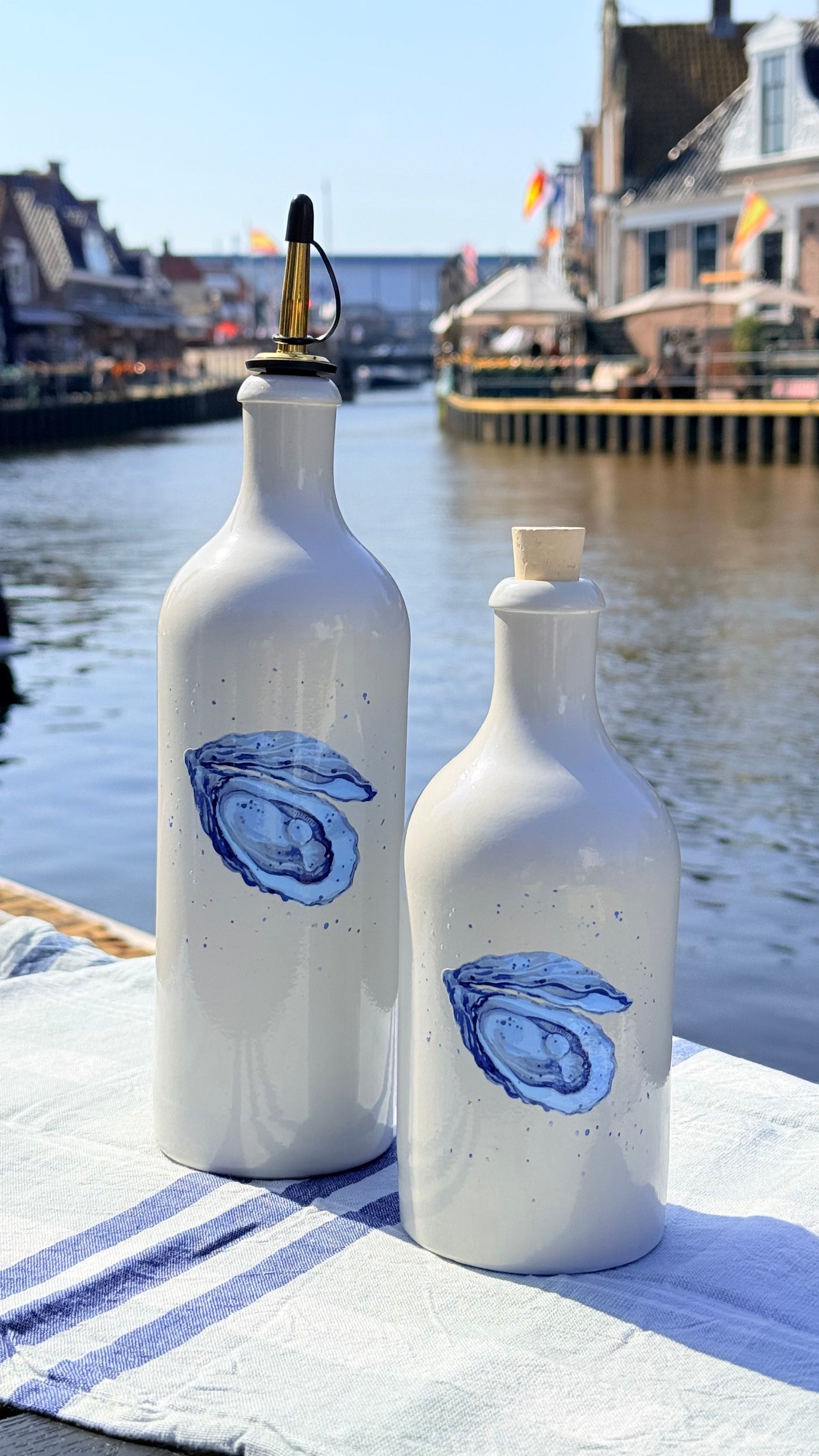 Oliedispenser oester blauw