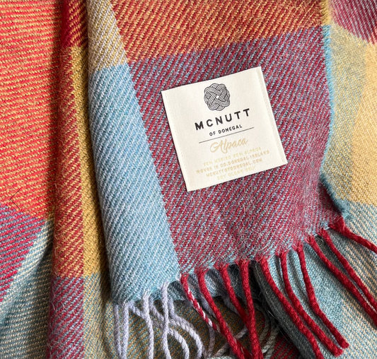 Plaid Alpaca | 50% Alpaca 50% Merino | McNutt of Donegal